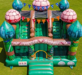 T5-2389 Castelo Inflável Tema Tartarugas Ninja