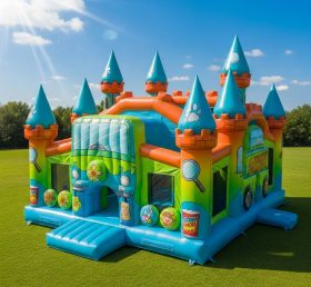 T5-2435 Castelo Inflável Temático Scooby-Doo