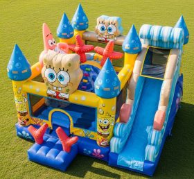 T5-2466 Castelos Infláveis com Tema Bob Esponja