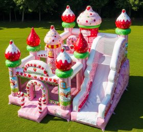 T5-2473 Castelo Inflável com Tema Moranguinho