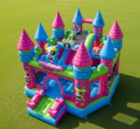 T5-2511 Castelos Infláveis com Tema das Meninas Superpoderosas