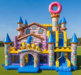 T5-2514 Castelo Inflável Tema Os Simpsons
