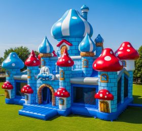 T5-2520 Castelos Infláveis com Tema dos Smurfs