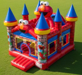 T5-2526 Castelos Infláveis Tema Tickle Me Elmo