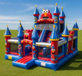 T5-2527 Castelos Infláveis Tema Tickle Me Elmo