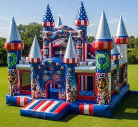 T5-2565 Castelos Infláveis com Tema Estilo Americano