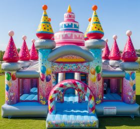 T5-2574 Castelos Infláveis com Tema de Aniversário