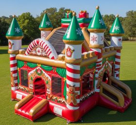 T5-2587 Castelos Infláveis com Tema de Natal
