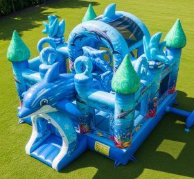T5-2607 Castelos Infláveis com Tema de Golfinho