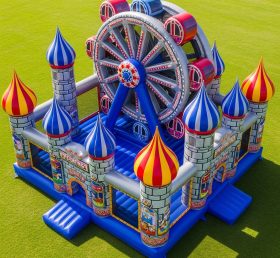 T5-2632 Castelo Inflável com Tema de Roda-Gigante