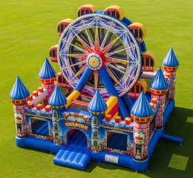 T5-2633 Castelo Inflável com Tema de Roda-Gigante