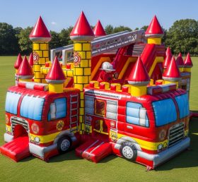 T5-2635 Castelos Infláveis com Tema de Caminhão de Bombeiros