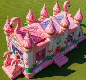T5-2637 Castelos Infláveis Tema Flamingo