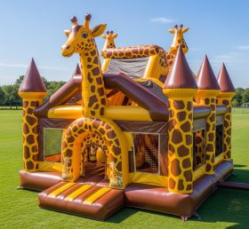 T5-2641 Castelos Infláveis Tema de Girafa