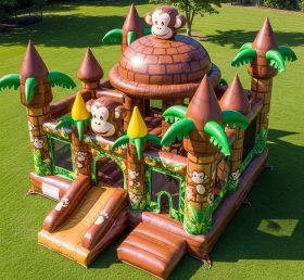 T5-2683 Castelos Infláveis com Tema de Macaco