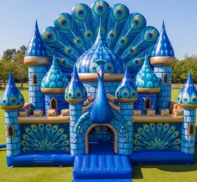 T5-2707 Castelos Infláveis com Tema de Pavão