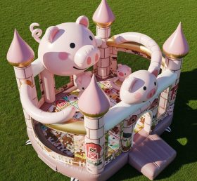 T5-2713 Castelos Infláveis com Tema de Porco