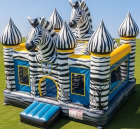 T5-2796 Castelos Infláveis com Tema de Zebra