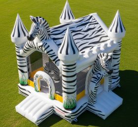 T5-2798 Castelos Infláveis com Tema de Zebra