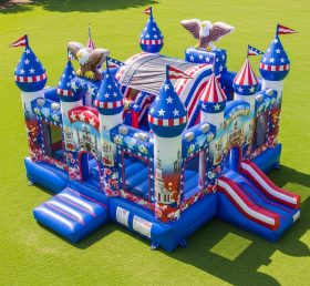 T5-2814 Castelos Infláveis com Tema Estilo Americano