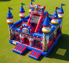 T5-2815 Castelo Inflável com Tema Estilo Americano