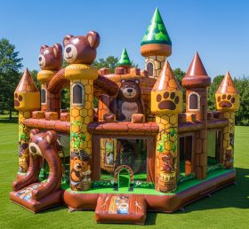 T5-2819 Castelos Infláveis Tema de Urso