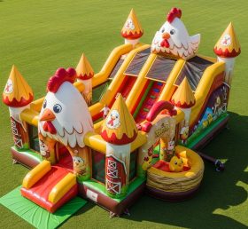 T5-2845 Castelos Infláveis com Tema de Galinha
