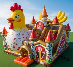 T5-2846 Castelos Infláveis com Tema de Galinha