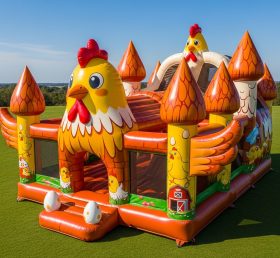 T5-2849 Castelos Infláveis com Tema de Galinha
