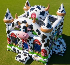 T5-2866 Castelo Inflável com Tema de Vaca
