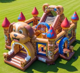 T5-2889 Castelos Infláveis com Tema de Cachorro