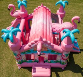 T5-2938 Castelos Infláveis com Tema de Flamingo