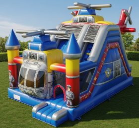 T5-2964 Castelos Infláveis com Tema de Helicóptero