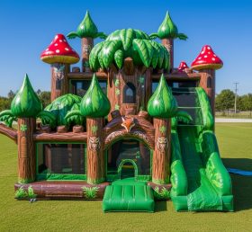 T5-3000 Castelo Inflável com Tema Floresta Mágica