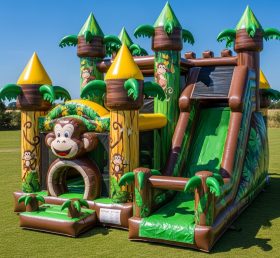 T5-3008 Castelo Inflável Tema Macaco