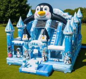 T5-3029 Castelos Infláveis com Tema de Pinguim