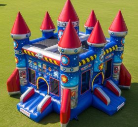 T5-3055 Castelo Inflável Tema Foguete