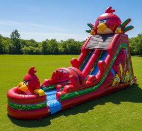 T8-9271 Escorregador Aquático Inflável Tema Angry Birds