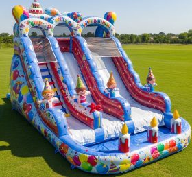 T8-9277 Escorrega Aquático Inflável com Tema de Aniversário