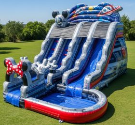T8-9300 Escorregador Aquático Inflável com Tema Mickey & Minnie