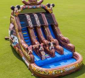 T8-9302 Escorrega Aquático Inflável com Tema Mickey & Minnie