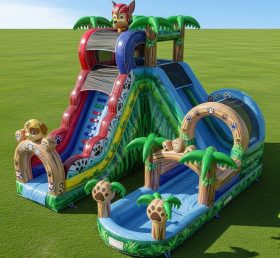 T8-9326 Escorregador Aquático Inflável com Tema Patrulha Canina