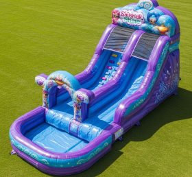 T8-9346 Escorregador Aquático Inflável com Tema Shimmer & Shine
