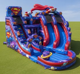 T8-9360 Escorrega de Água Inflável com Tema do Superman