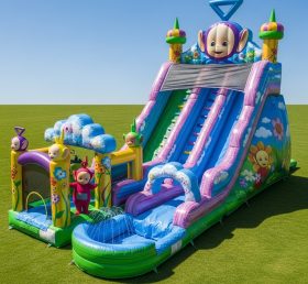 T8-9365 Escorregador Aquático Inflável com Tema Teletubbies