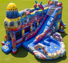 T8-9373 Escorregador Aquático Inflável Tema Os Simpsons