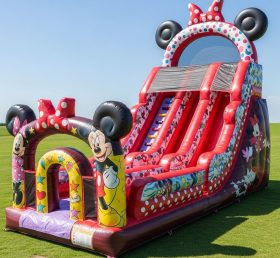 T8-9405 Escorregador Seco Inflável com Tema Mickey & Minnie
