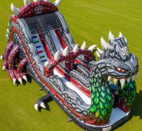 T8-9408 Escorregador Seco Inflável com Tema de Monstro