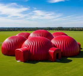 Tent1-6206 Cúpula Vermelha Inflável em Conjunto