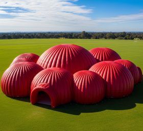 Tent1-6211 Tenda Inflável de Cúpula Vermelha em Conjunto